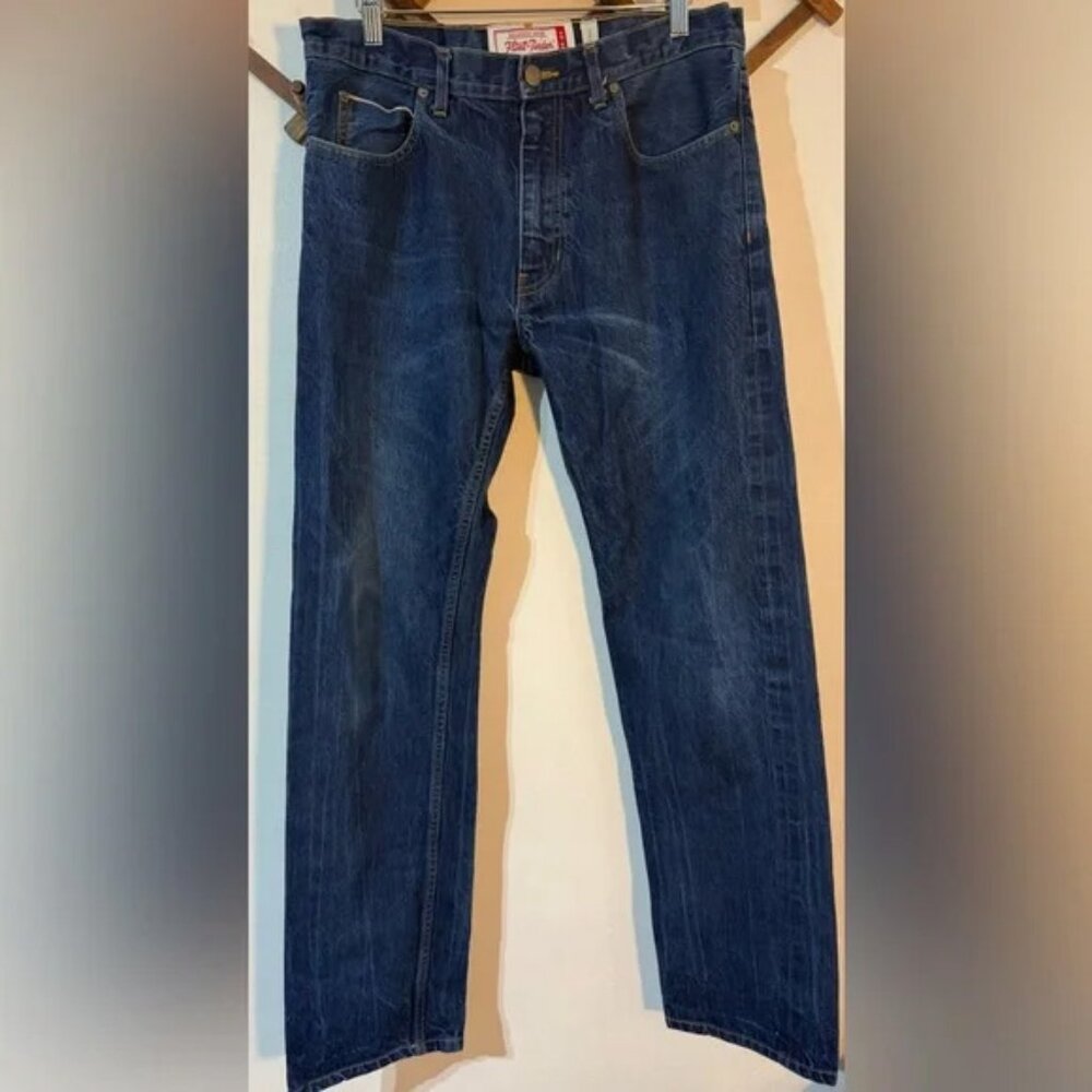 Flint And Tinder Mens 32 X 32 Blue Jeans Classic Selvedge Straight Leg Made USA